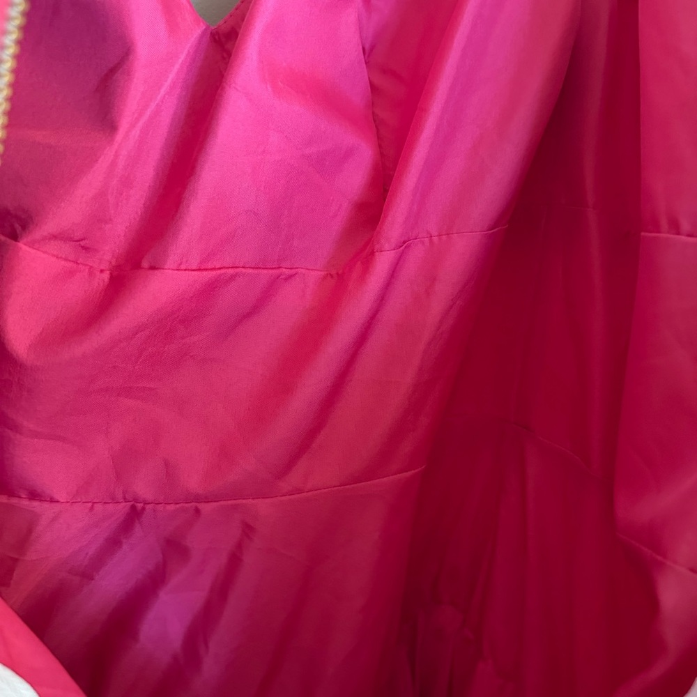 IEENA FOR MAC DUGGAL
Pink V Neck Fit & Flare Mini Dress -10 - Picture 12 of 14